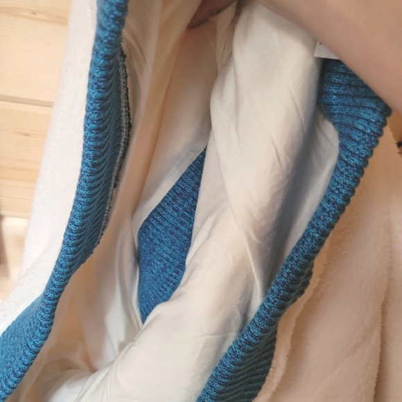 Free People Movement,  Over The Rainbow Fleece, Ivory/Blue/Pink, Size XS - Picture 5 of 12